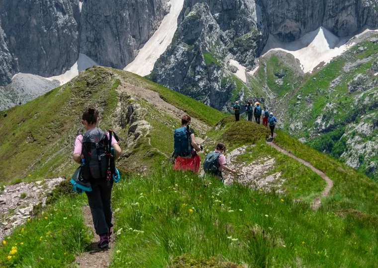 Hiking in the mountains