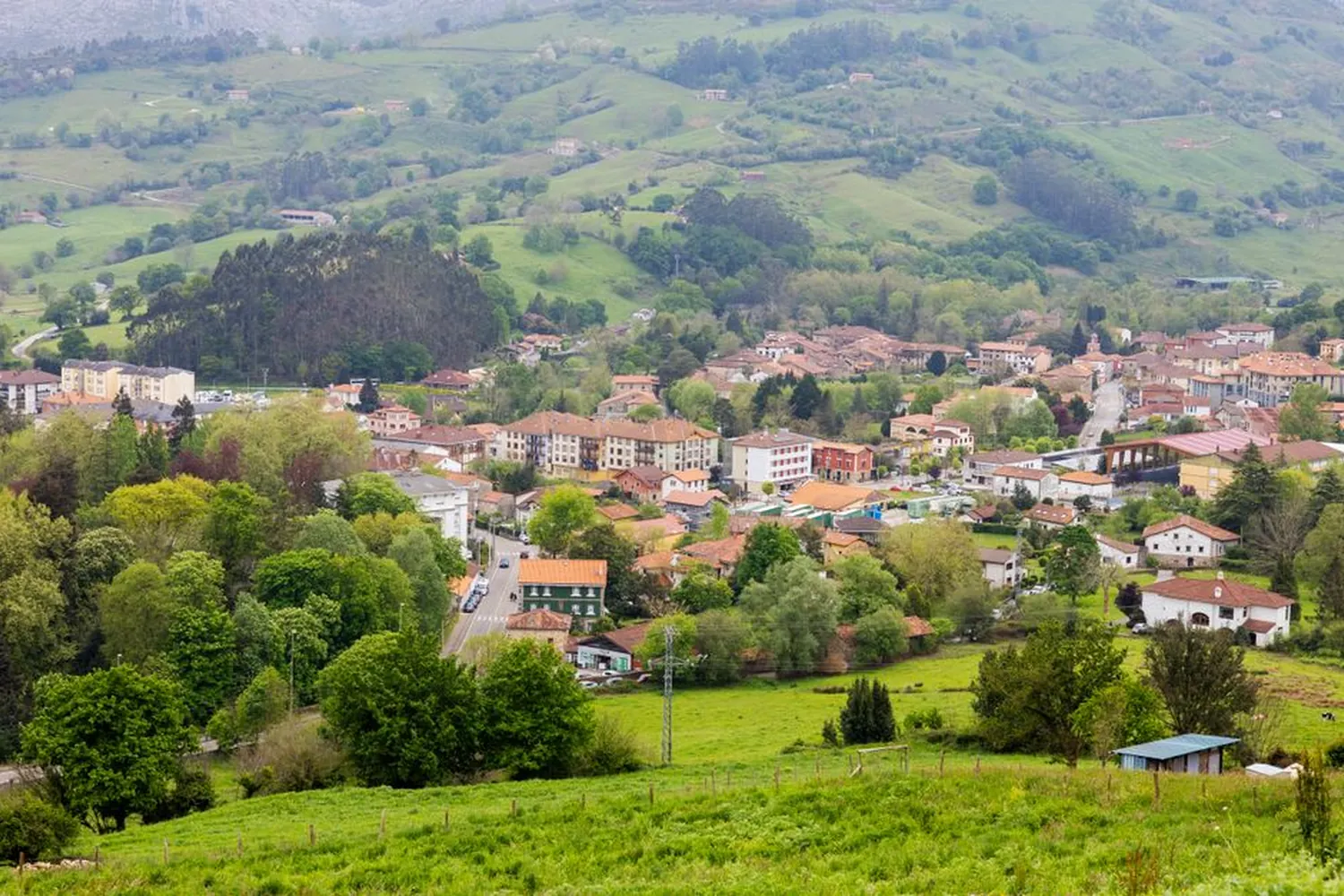 Cantabrian village in the hills